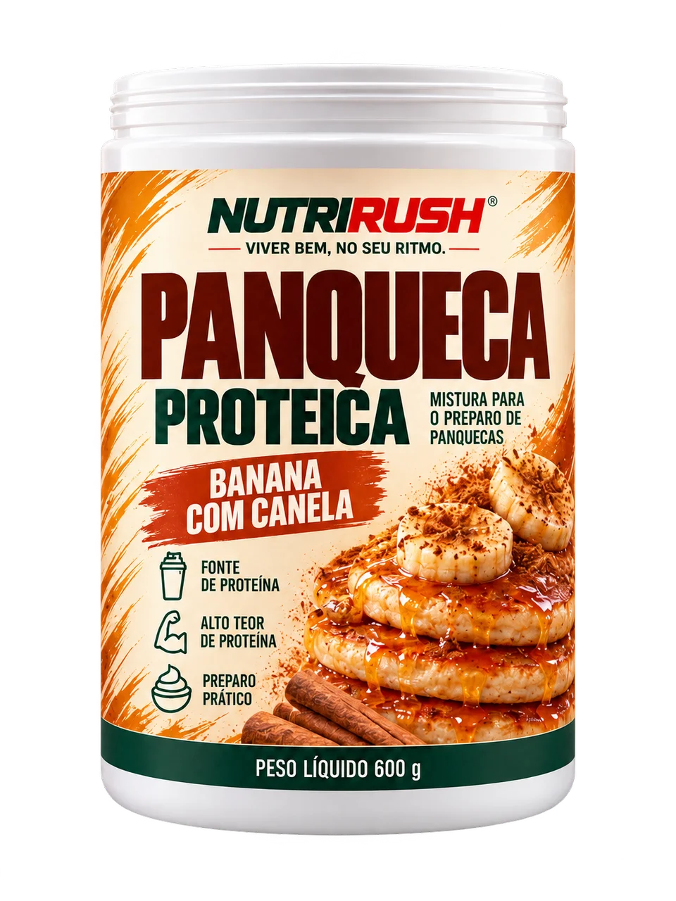 Panqueca NUTRIRUSH Banana com canela, 600 g